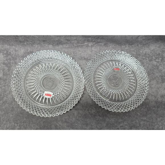 Avon American Lead Crystal Fostoria Glass Collectible Plates Door Knocker & Rose - Picture 4 of 12